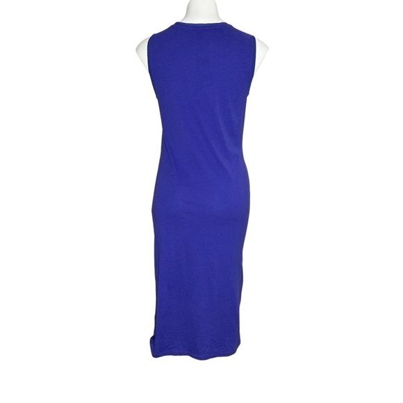 Kenneth Cole Tank Dress Spectrum Blue V-neck Ruched Side Sleeveless NWT small - Picture 3 of 7